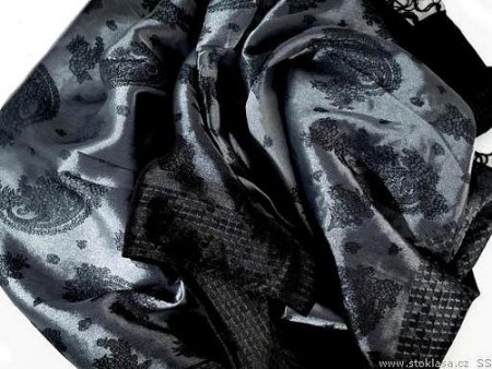 4, Šál bora 50X165cm šedý